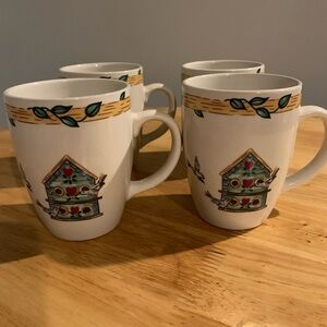 Thompson Pottery Bird House Coffee Mugs